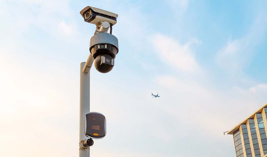 Airport surveillance cameras